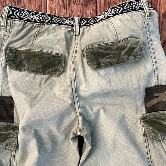 Free People 'Wild Nothing' Mixed Media Trim Embellished Utility Cargo Pants (4) - Picture 5 of 9